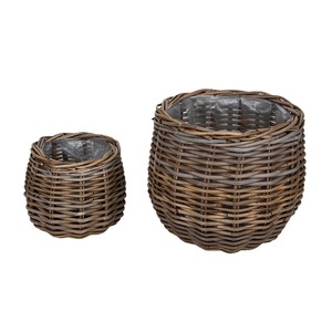 rattan csupor kaspó szett szett 38x33cm S/2