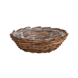 rattan ültetőtál barna 41x12cm