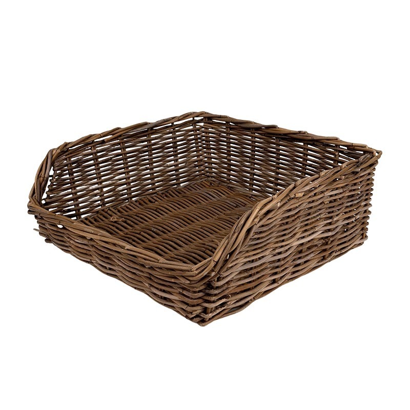 szögletes rattan tárolókosár 50x50x20cm