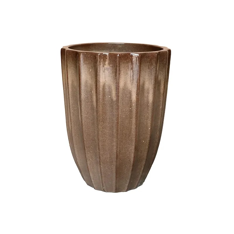 Noble Rib Vase kerámia váza macchiato 30x39cm