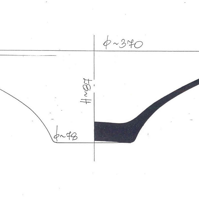 üveg tál 37x9cm