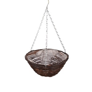 rattan függőkosár barna 30cm