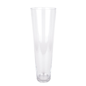 kónikus üveg váza 19x70cm