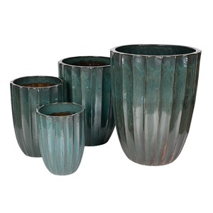 Harlow Vase kerámia váza szett mohazöld 30x39-55x71cm S4