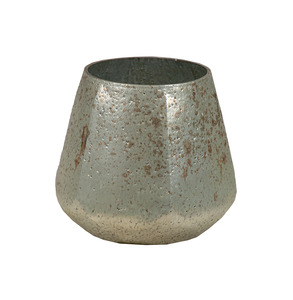 Marhaba üveg váza ezüst 17x15